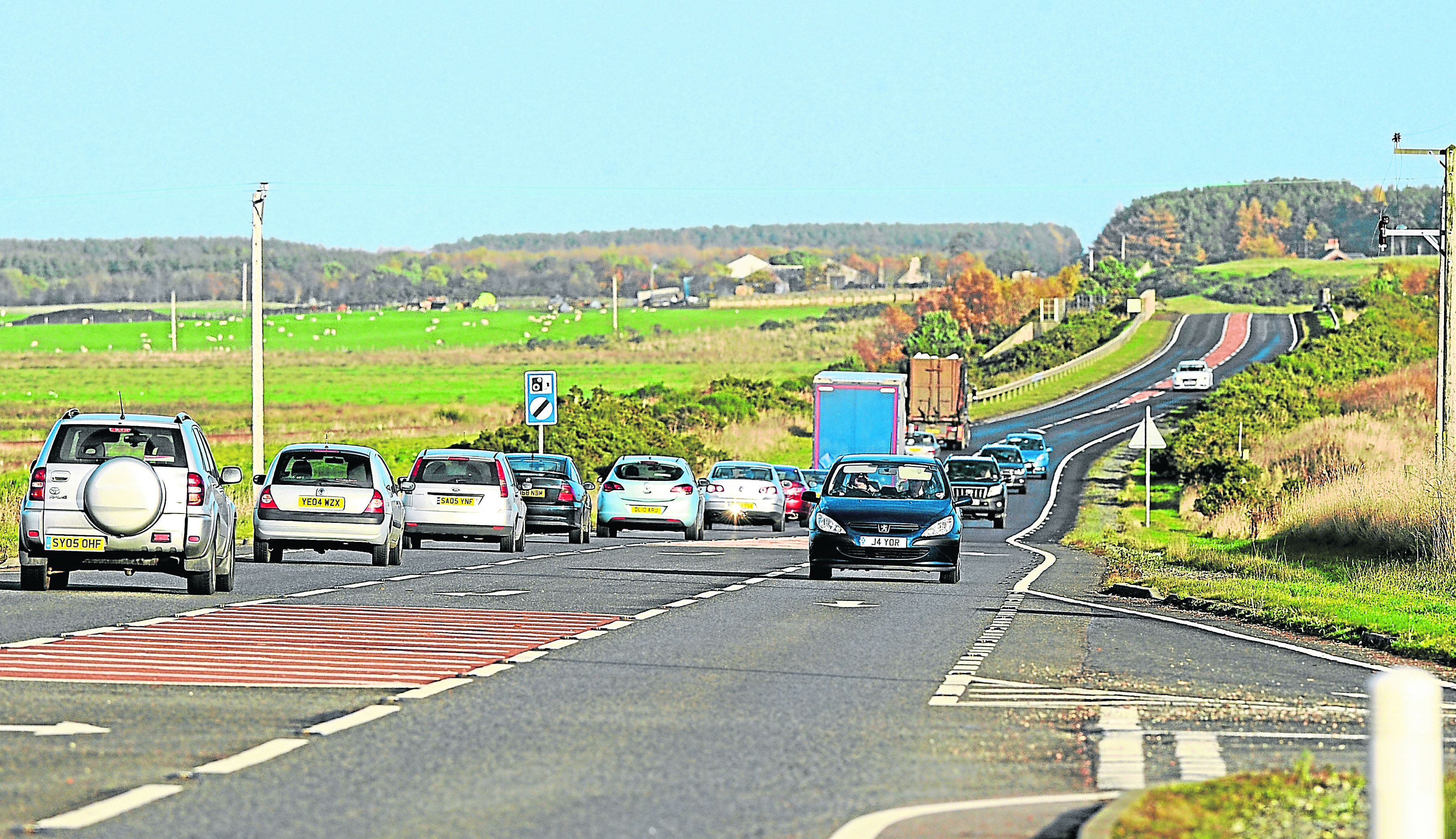 Traffic on the A96  between Inverness and Nairn. Image: Sandy McCook/DC Thomson.