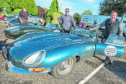 David and Tim Phelps, from Winchester, in a Series 1 4.2 Roadster E-type at Kingsmills Hotel, Inverness