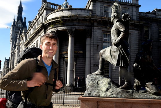 Charles Compton pictured at Castlegate in Aberdeen.