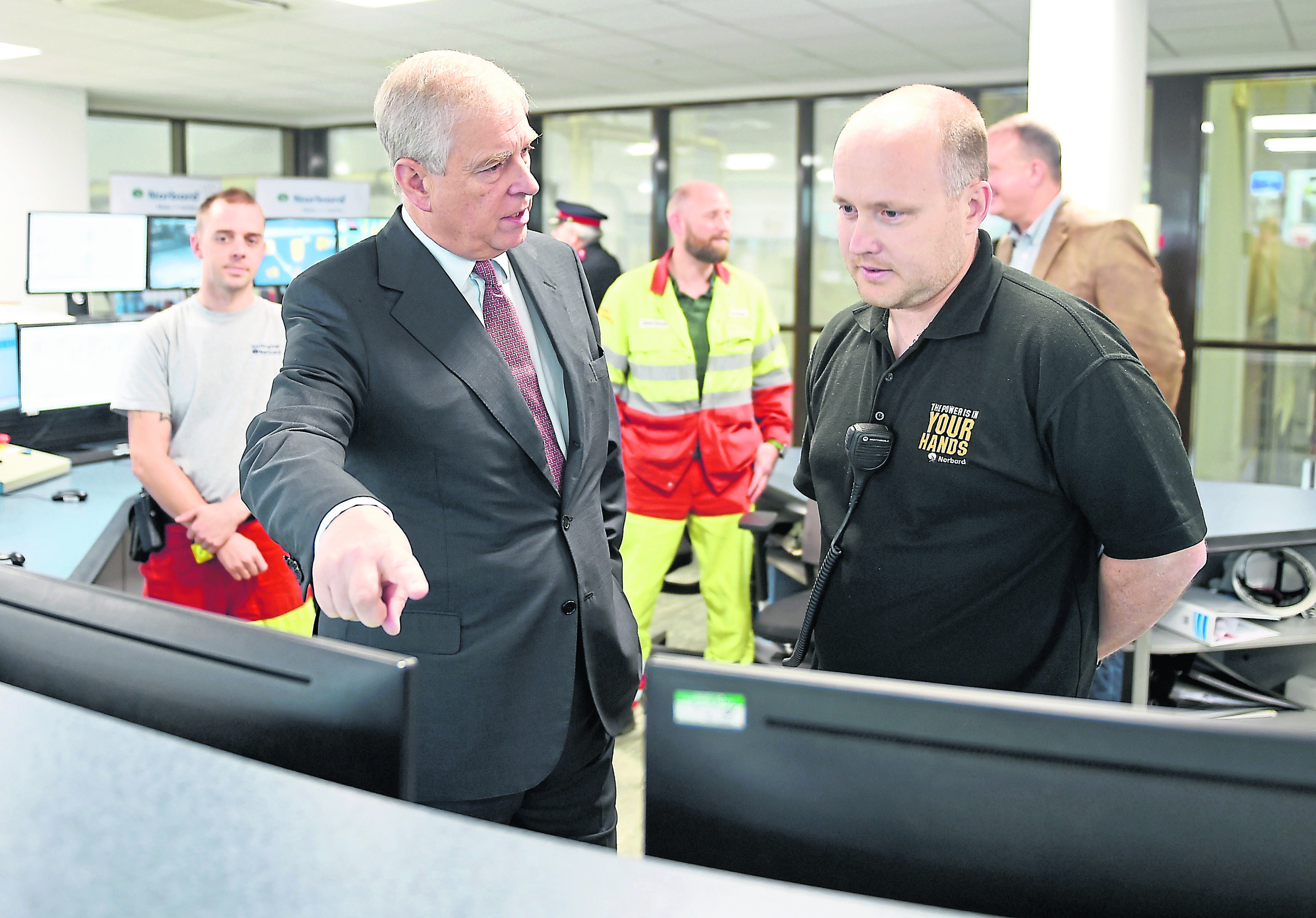 The Duke of York, Earl of Inverness yesterday toured the Norboard factory at Dalcross.