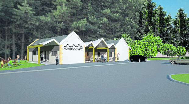 Designs of what the Daviot Wood Tourist Info building could look like.