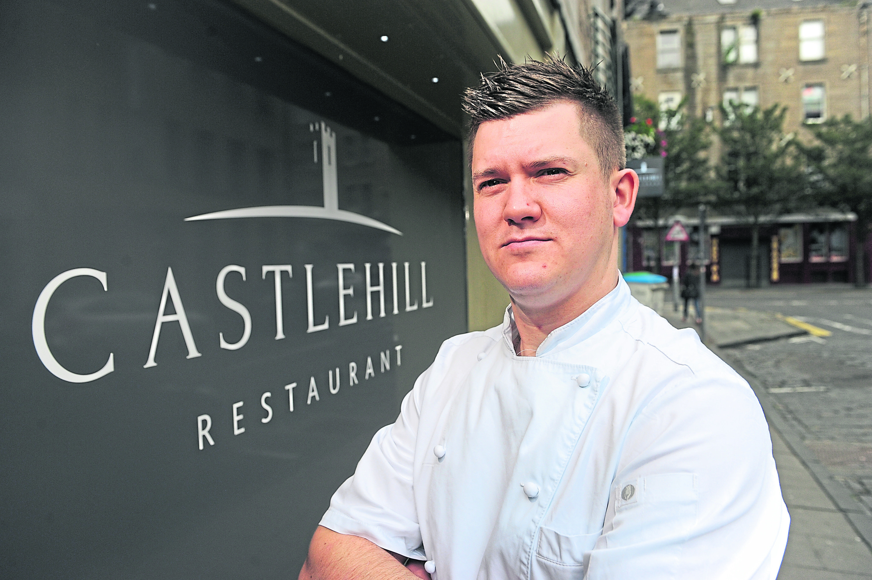 Head chef Graham Campbell outside the Castlehill Restaurant in Dundee.