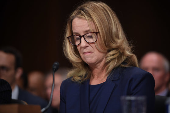 Christine Blasey Ford, testifies before the US Senate Judiciary Committee.