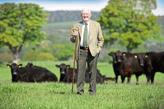 Russell Taylor, owner of the Moncur Aberdeen-Angus herd