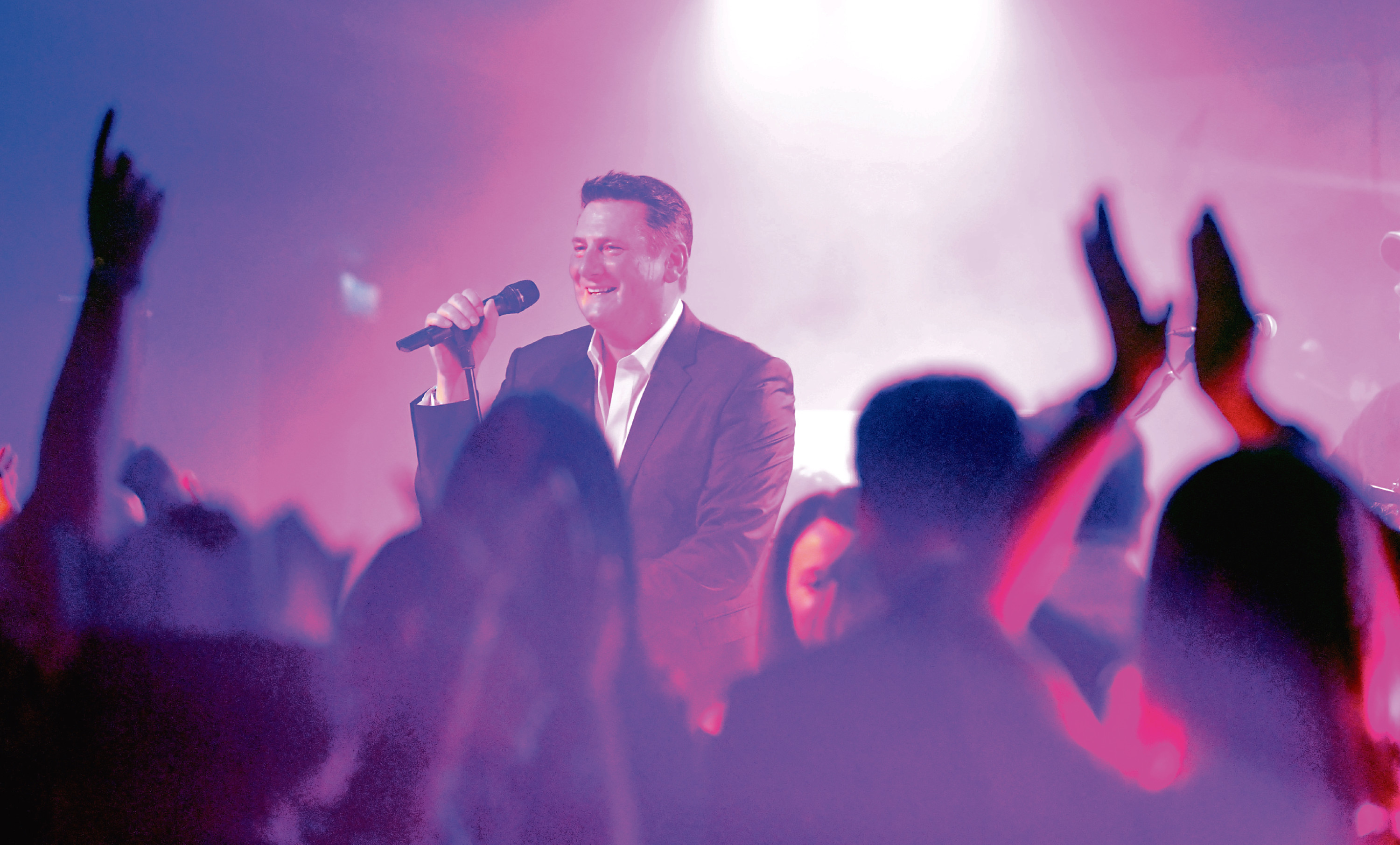 Singer Tony Hadley performs during last year’s Energy Snow Ball, which was at Marischal College.