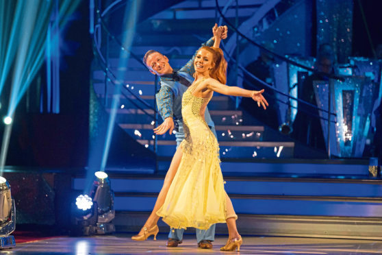 Embargoed to 2035 Saturday September 22 

For use in UK, Ireland or Benelux countries only Undated BBC handout photo of Kevin Clifton and Stacey Dooley during a dress rehearsal for Strictly Come Dancing. PRESS ASSOCIATION Photo. Issue date: Saturday September 22, 2018. See PA story SHOWBIZ Strictly. Photo credit should read: Guy Levy/BBC/PA Wire NOTE TO EDITORS: Not for use more than 21 days after issue. You may use this picture without charge only for the purpose of publicising or reporting on current BBC programming, personnel or other BBC output or activity within 21 days of issue. Any use after that time MUST be cleared through BBC Picture Publicity. Please credit the image to the BBC and any named photographer or independent programme maker, as described in the caption.