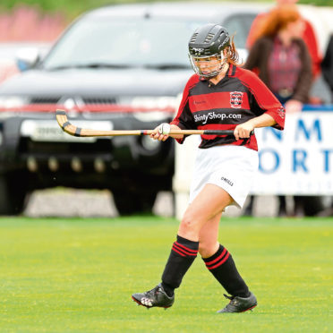 Isobel Barr in action for Glenurquhart.