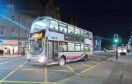 Night bus on Union Street, Aberdeen.