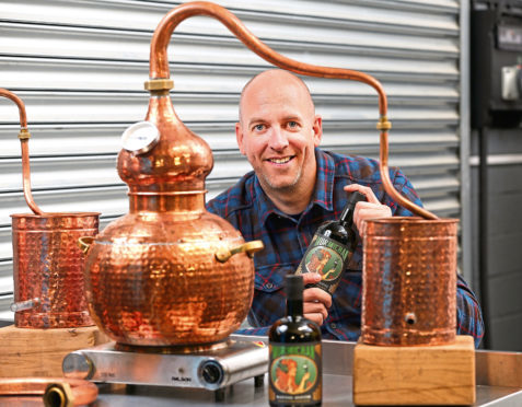 Peter Dignan at his Lost Loch Distillery near Aboyne.