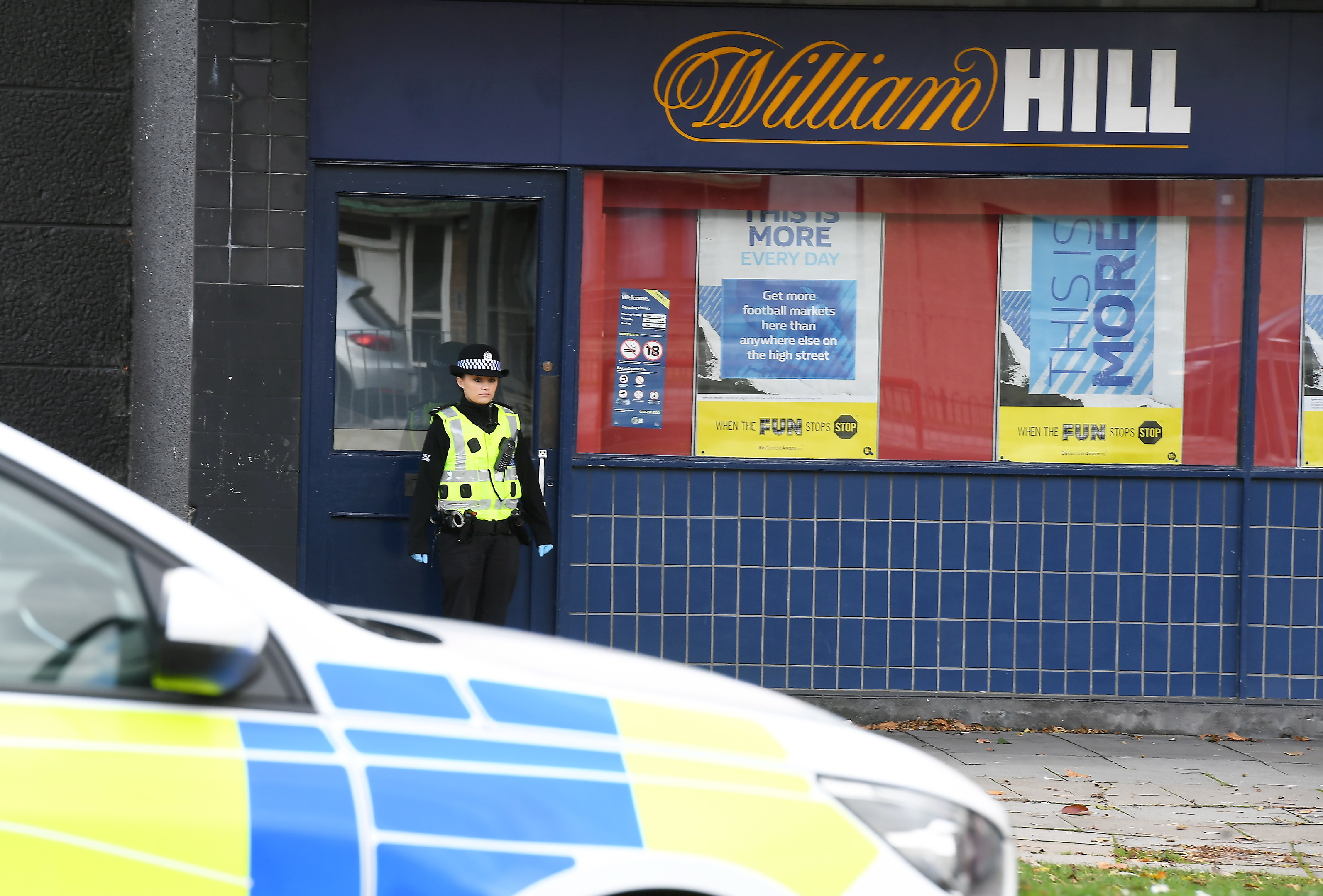 The William Hill shop on Summerhill Court was raided by two masked robbers.
Photo: Joanne Warnock