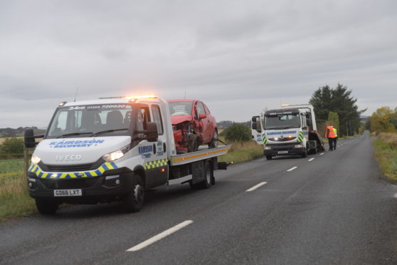 The scene of the collision on the A920.