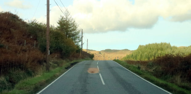 Site of the fatal RTA on the A816 near oude dam kilmelford where a 53 year old female was declared dead at the scene picture kevin mcglynn