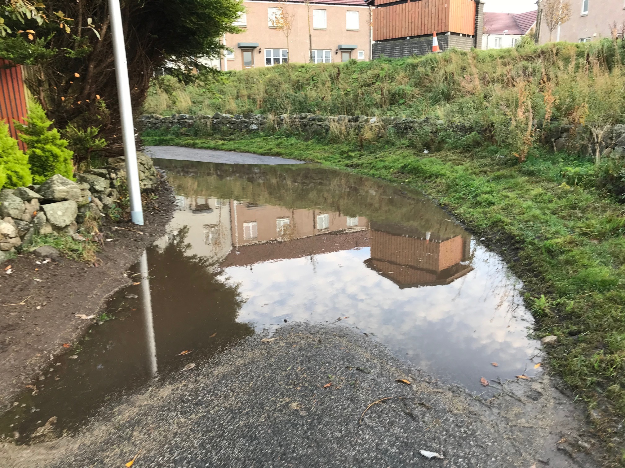 Flooding on South Loirston Road in Cove