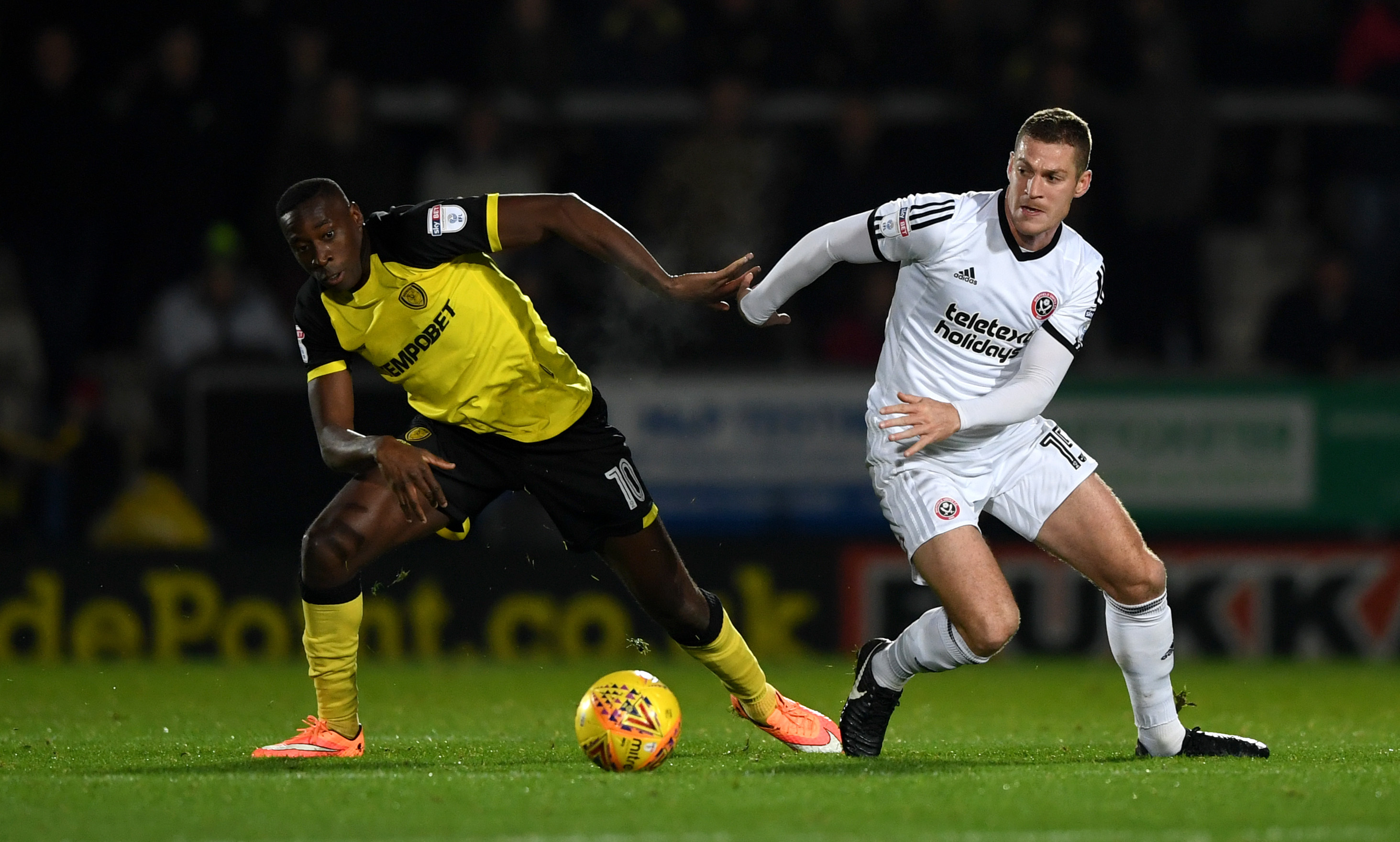 Paul Coutts in action against Burton Albion in the game he broke his leg.