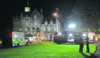 Emergency services attend a fire at Skibo Castle.