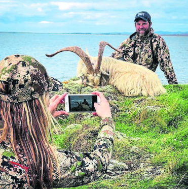 Images of a goat that was hunted on Islay by Larysa Switlyk.