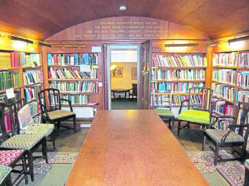 READING ROOM: In the project, 300 volumes were repaired by conservation experts on the mainland