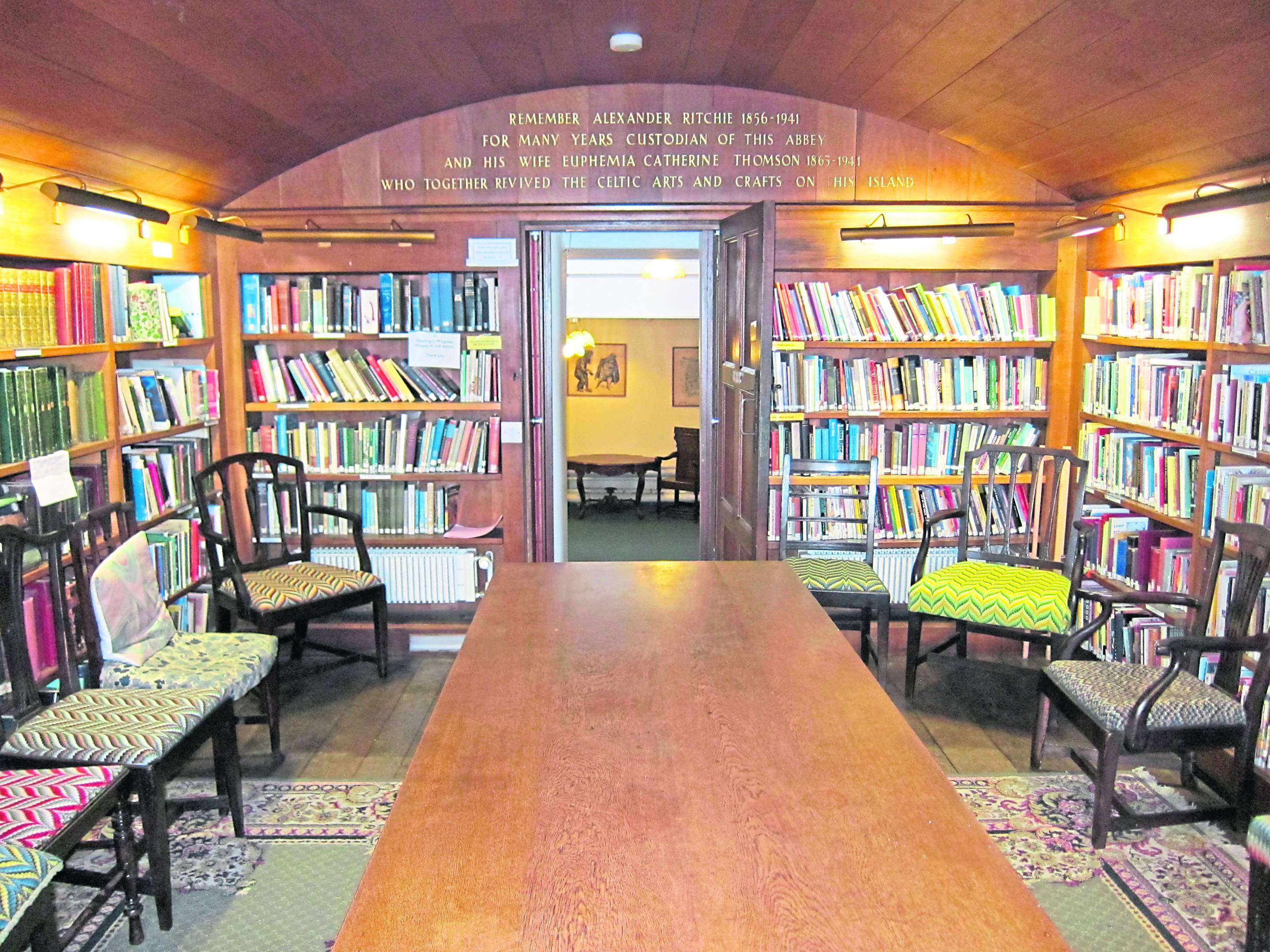 READING ROOM: In the project, 300 volumes were repaired by conservation experts on the mainland
