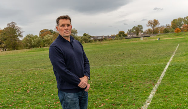 Dave Allen, chairman of the Elgin Sports Community Trust at Lesser Borough Briggs Fields.