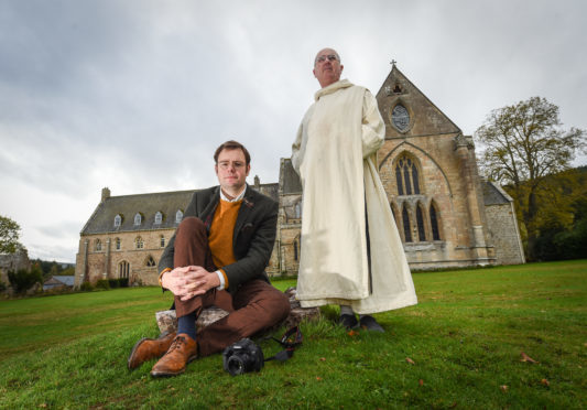 Filmmaker Christopher Court and brother Finbar pictured at Pluscarden Abbey, Moray. Picture by Jason Hedges.