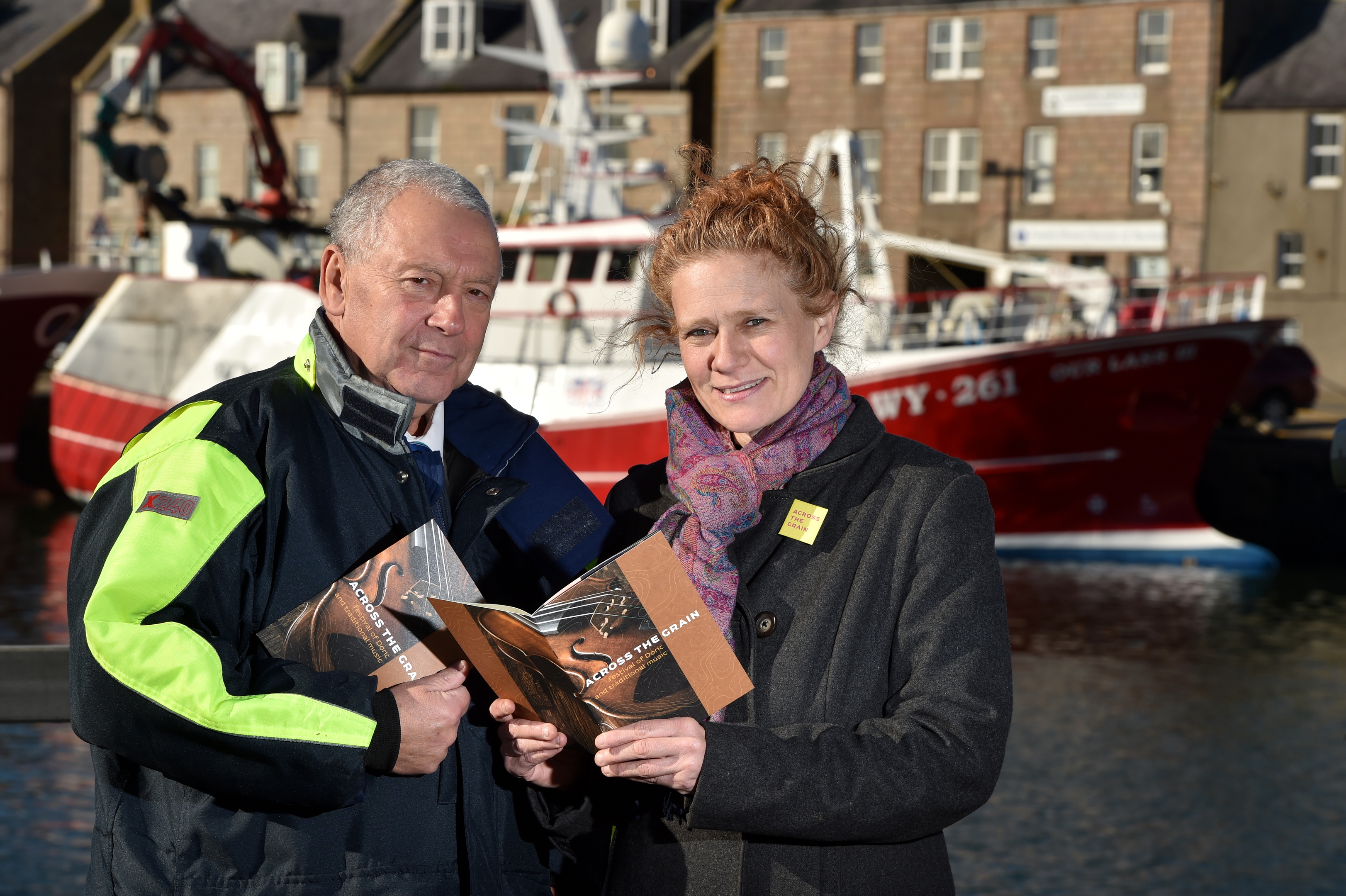 Picture of Assistant Harbour Master George Reid and Jen Shaw. Picture by Kenny Elrick.