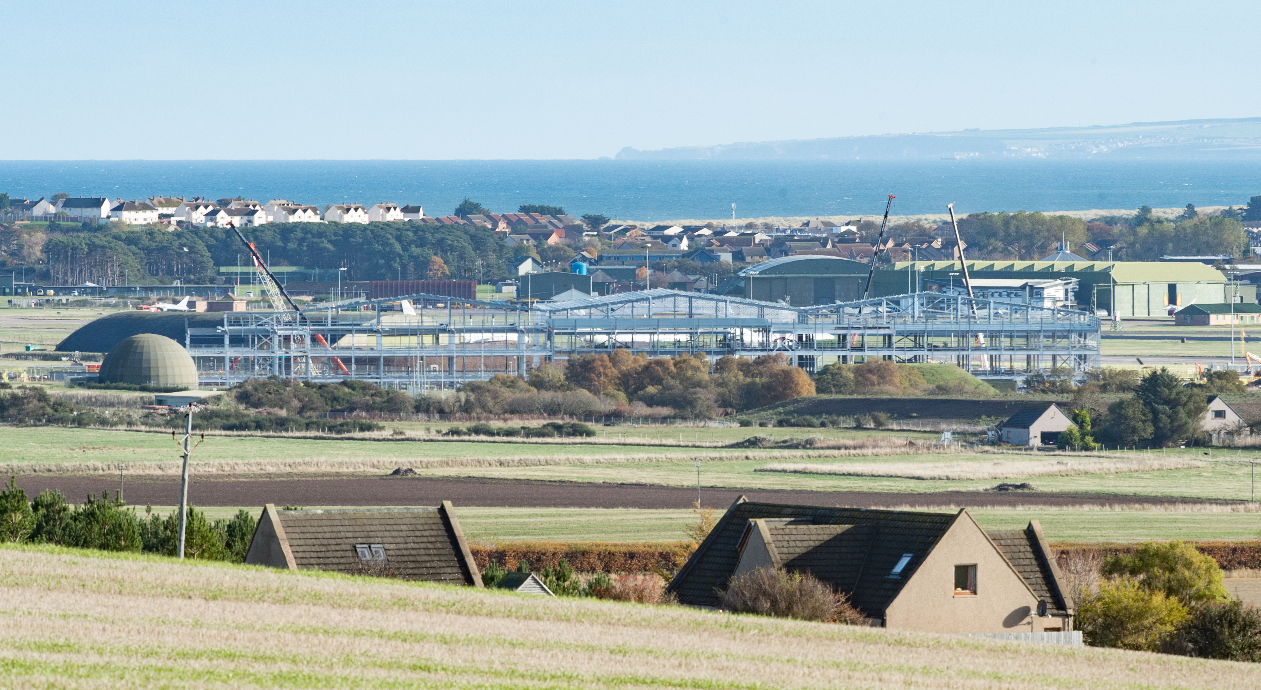 Construction is underway at RAF Lossiemouth.