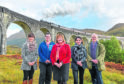 Cabinet Secretary Fiona Hyslop at Glenfinnan Viaduct to announce a new tourist initiative including a new visitor car park in the area.