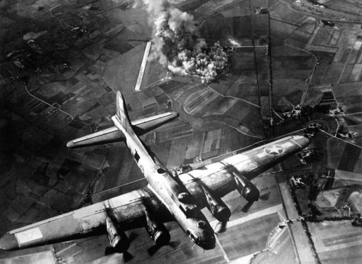 Shock waves from huge bombs dropped on Germany during the Second World War