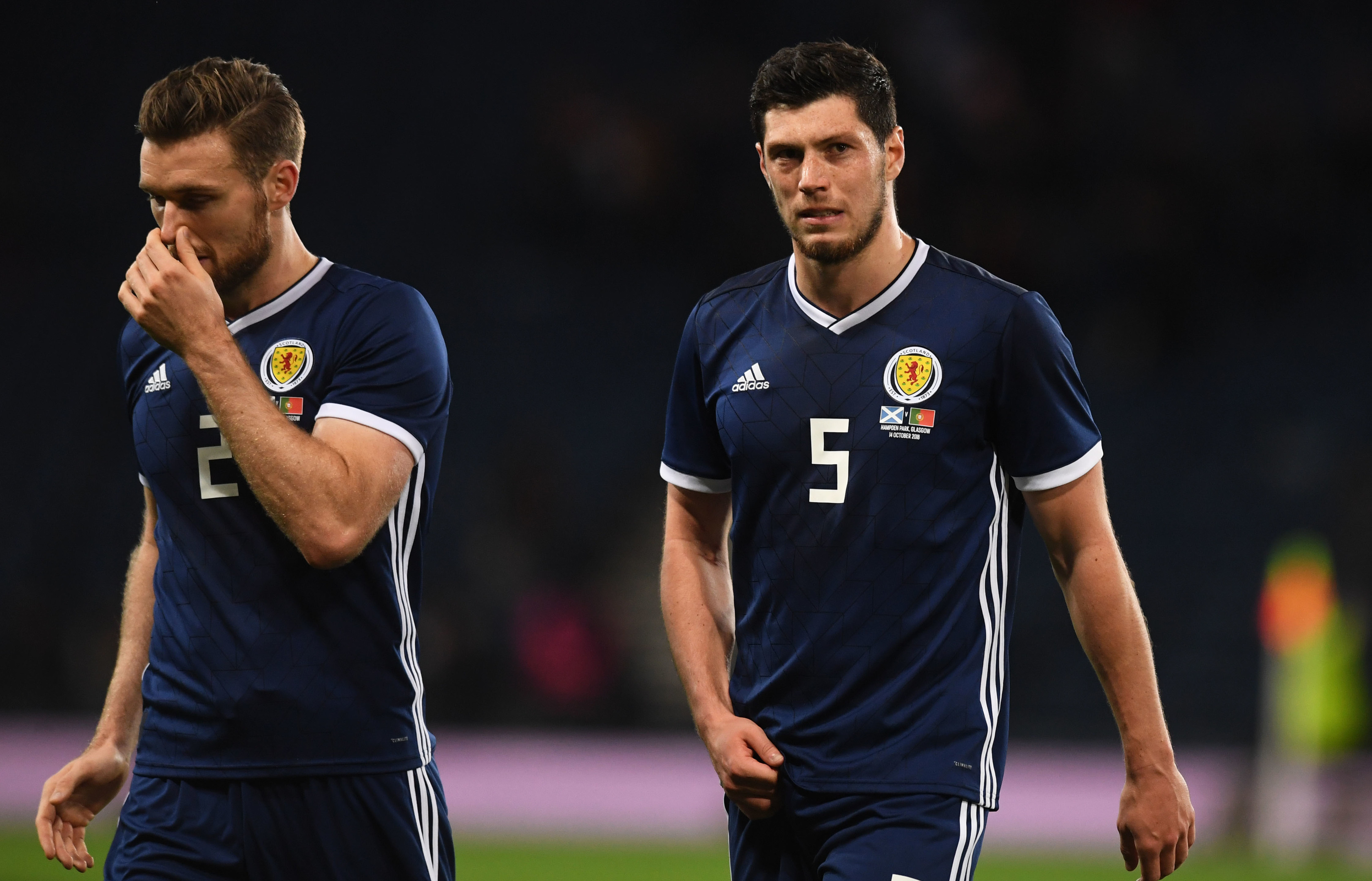 Scott McKenna missed a golden opportunity to open his account for Scotland against Portugal.