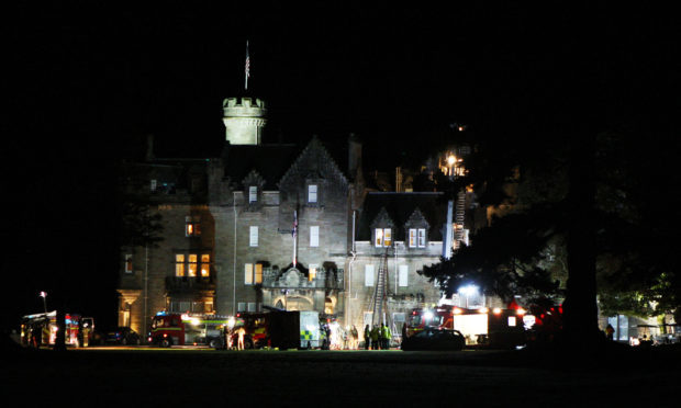 Emergency services attended a fire at Skibo Castle.