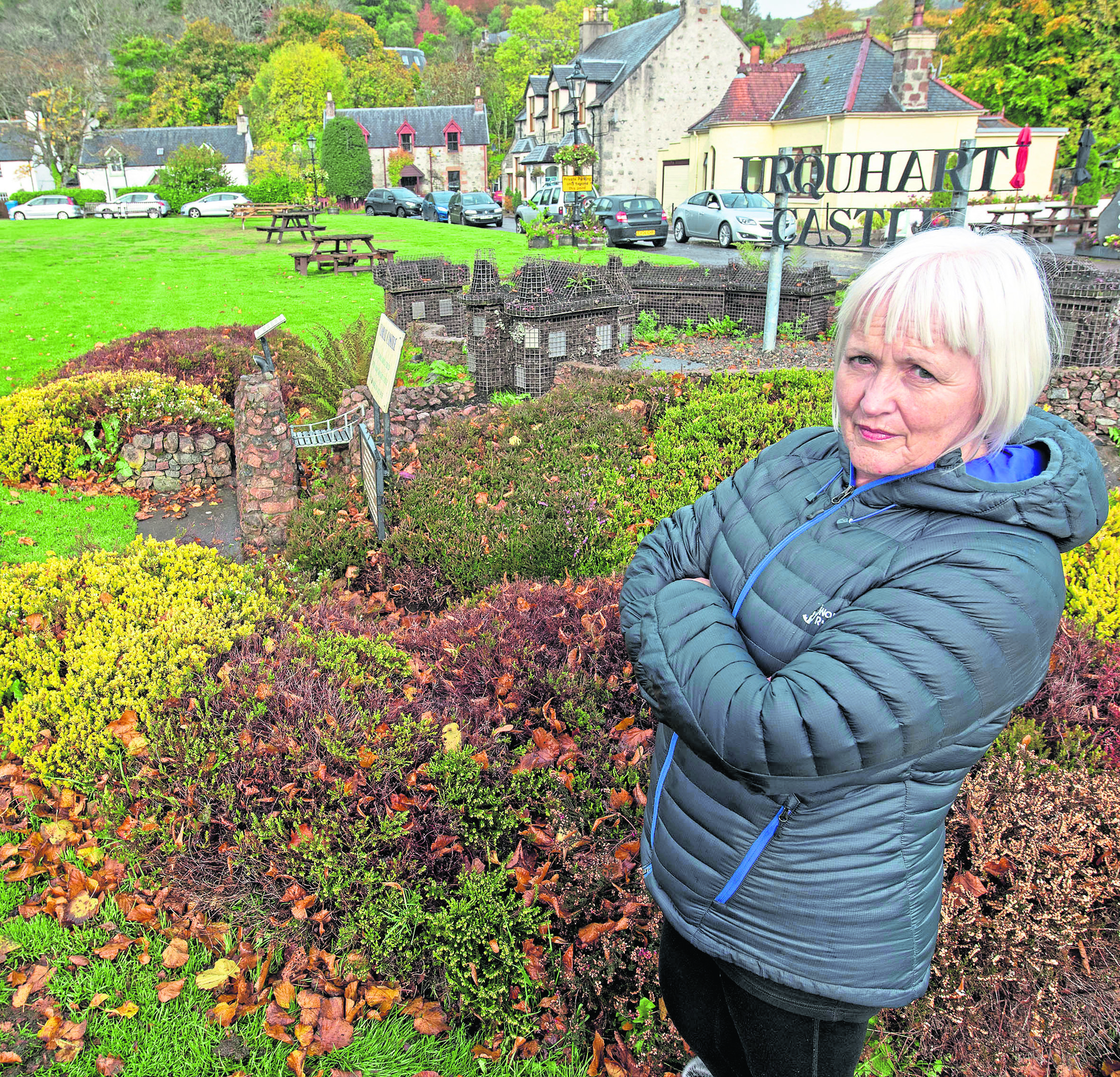 Local businesswoman and member of the local community council, Fiona Urquhart at the site where the Christmas Tree normally sits.