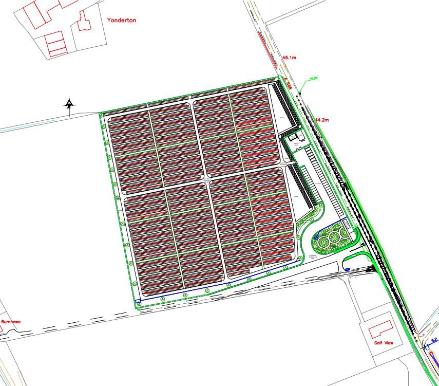 The proposals for the new cemetery in Ellon.
