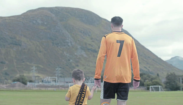 A still from the fan-made film about Fort William Football Club.