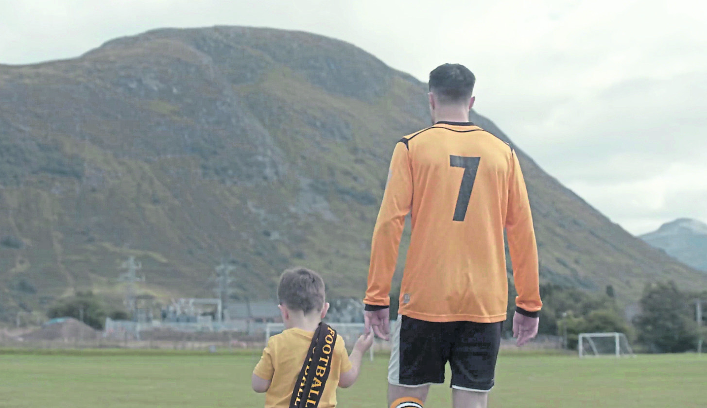 A still from the fan-made film about Fort William Football Club.