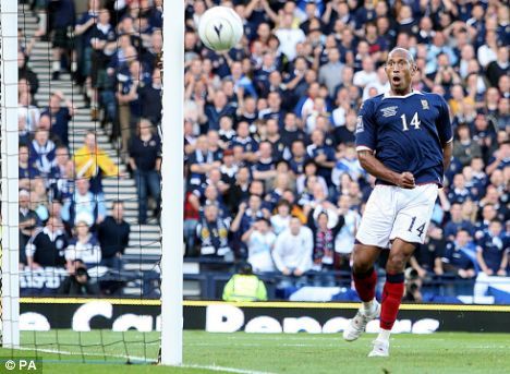 Chris Iwelumo's miss was crucial for Scotland.