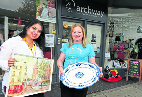 Shamina Khatum, left and Janine Davies at the shop.