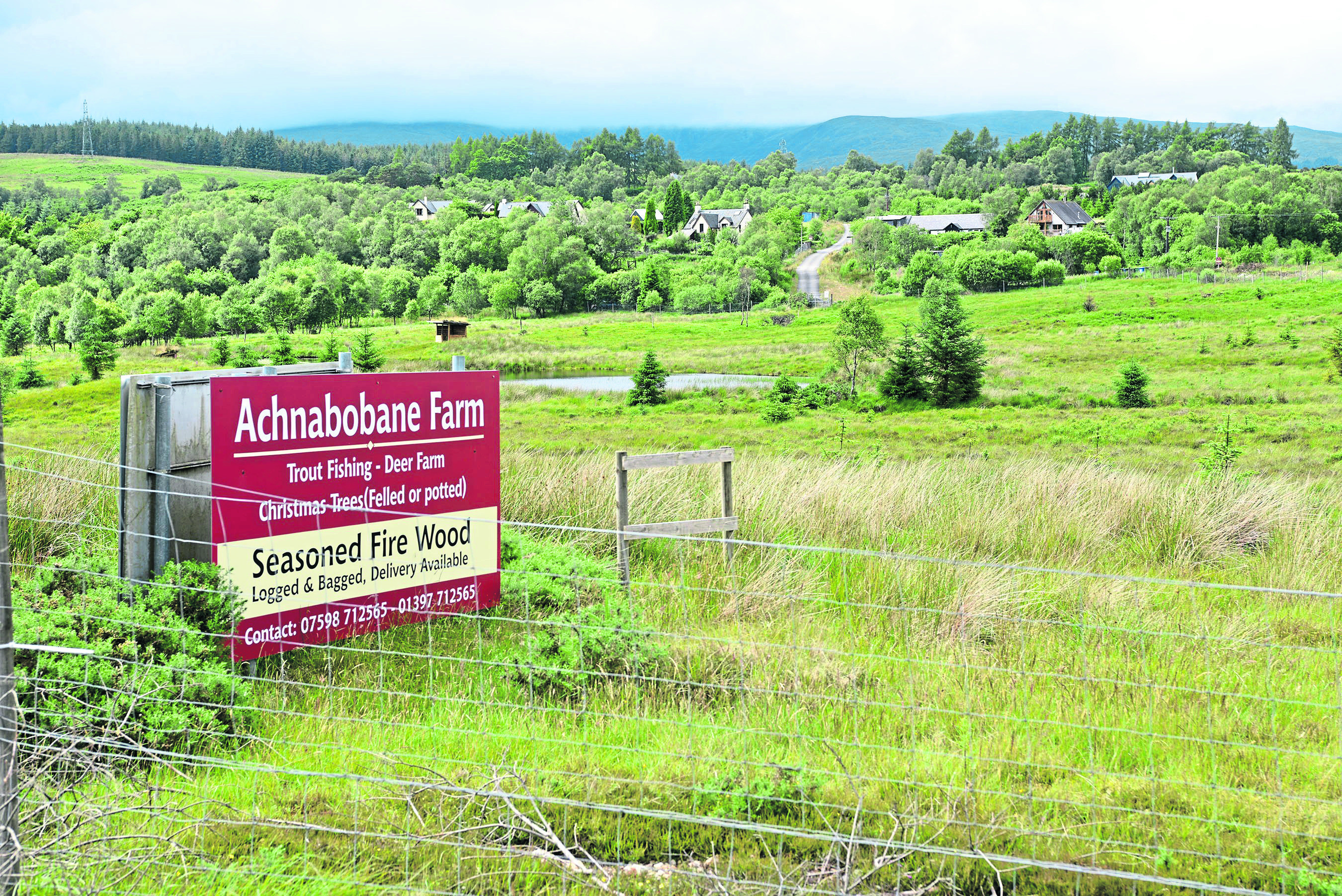 Achnabobane Farm where proposals have been put forward for extensive development.