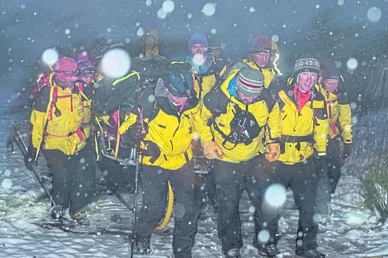 Cairngorm Mountain Rescue Team during a previous rescue operation.