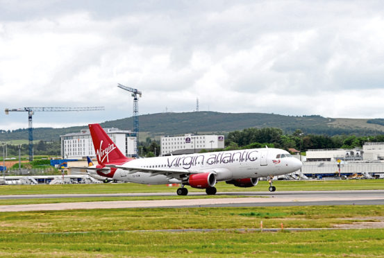 Virgin Atlantic at Aberdeen Airport.