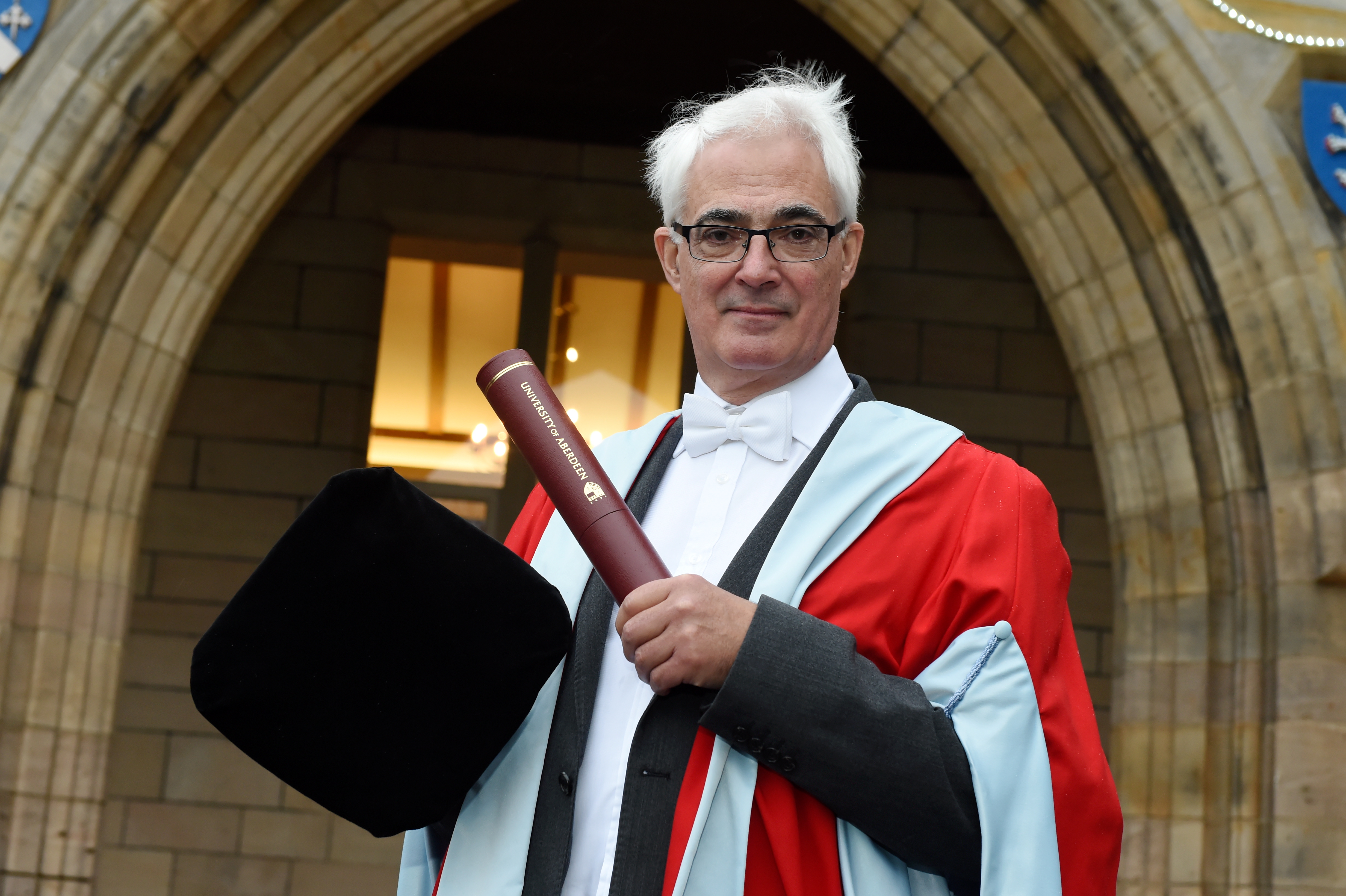 Alistair Darling received an honorary degree from Aberdeen University.