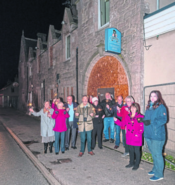 This is the farewell gathering for the Tennant Arms Hotel, Lhanbryde, Moray.