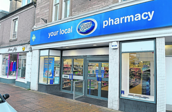 The branch of Boots pharmacy on Nairn High Street.