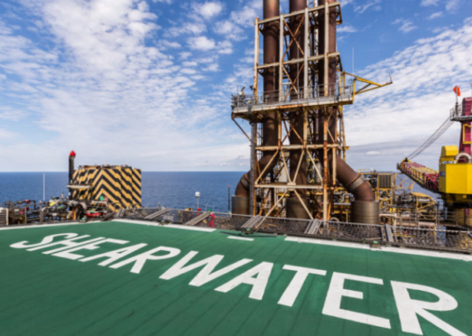 The helipad on Shell's Shearwater platform.