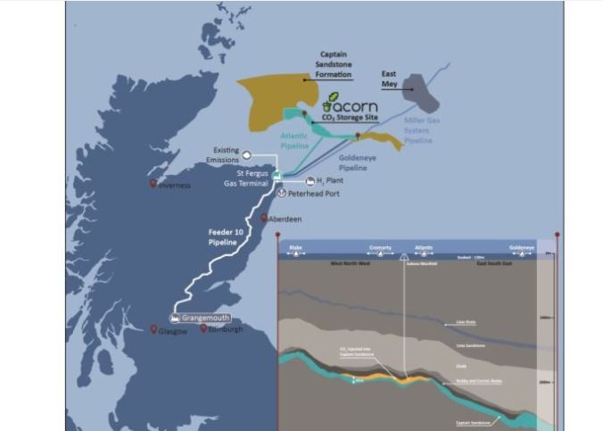 The central North Sea has been recognised for its potential to store carbon dioxide.
