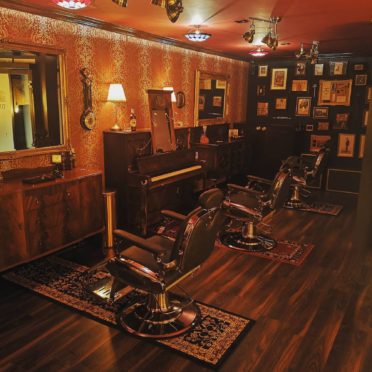 One side of the barbershop