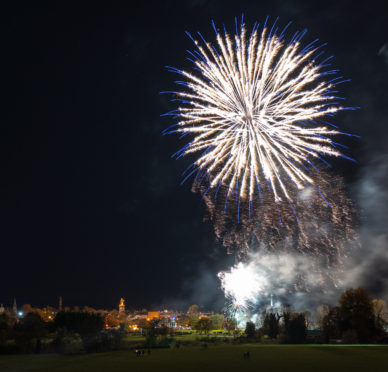 Thousands packed Cooper Park in Elgin for the display.