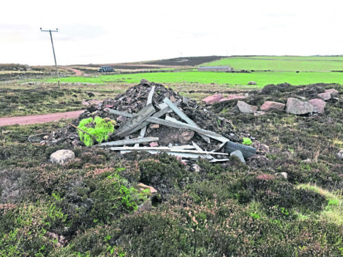 The fly-tipping at Stirling village.