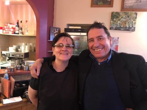 Jools Holland stopped by Carmine's in Aberdeen