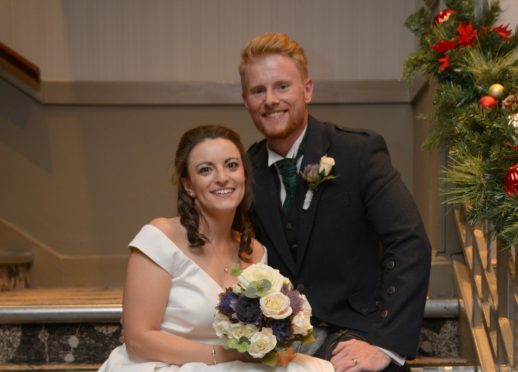 Lee and Lucy Gilray's reception was 'ruined' by rampaging students from Aberdeen University's medical society.