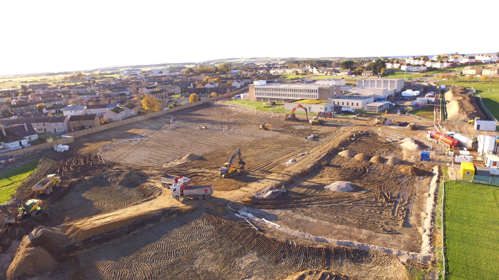 The ground is being prepared for the new Lossiemouth High School.